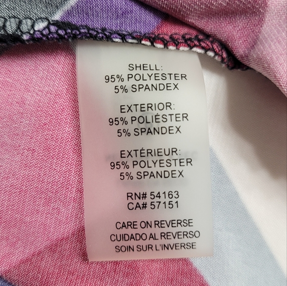 31. CALVIN KLEIN Sleeveless Geo Print Top With Pleated Neckline Size PS - Picture 5 of 7